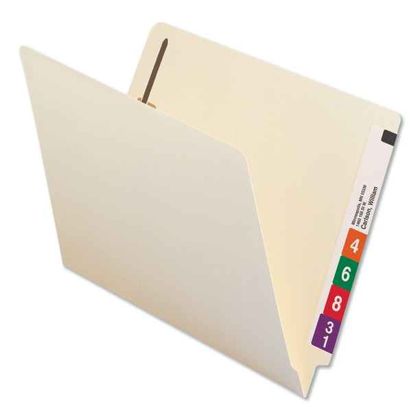 Universal Reinforced End Tab File Folders with Two Fasteners, Straight ...