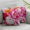 thumbnail image 2 of Nawypu  Throw Pillow Cover Luxurious Peony Flower Pillow Case Square Cushion Cover for Sofa Couch Home Car Bedroom Living Room Decorative 2pcs Red Pink White, 2 of 6