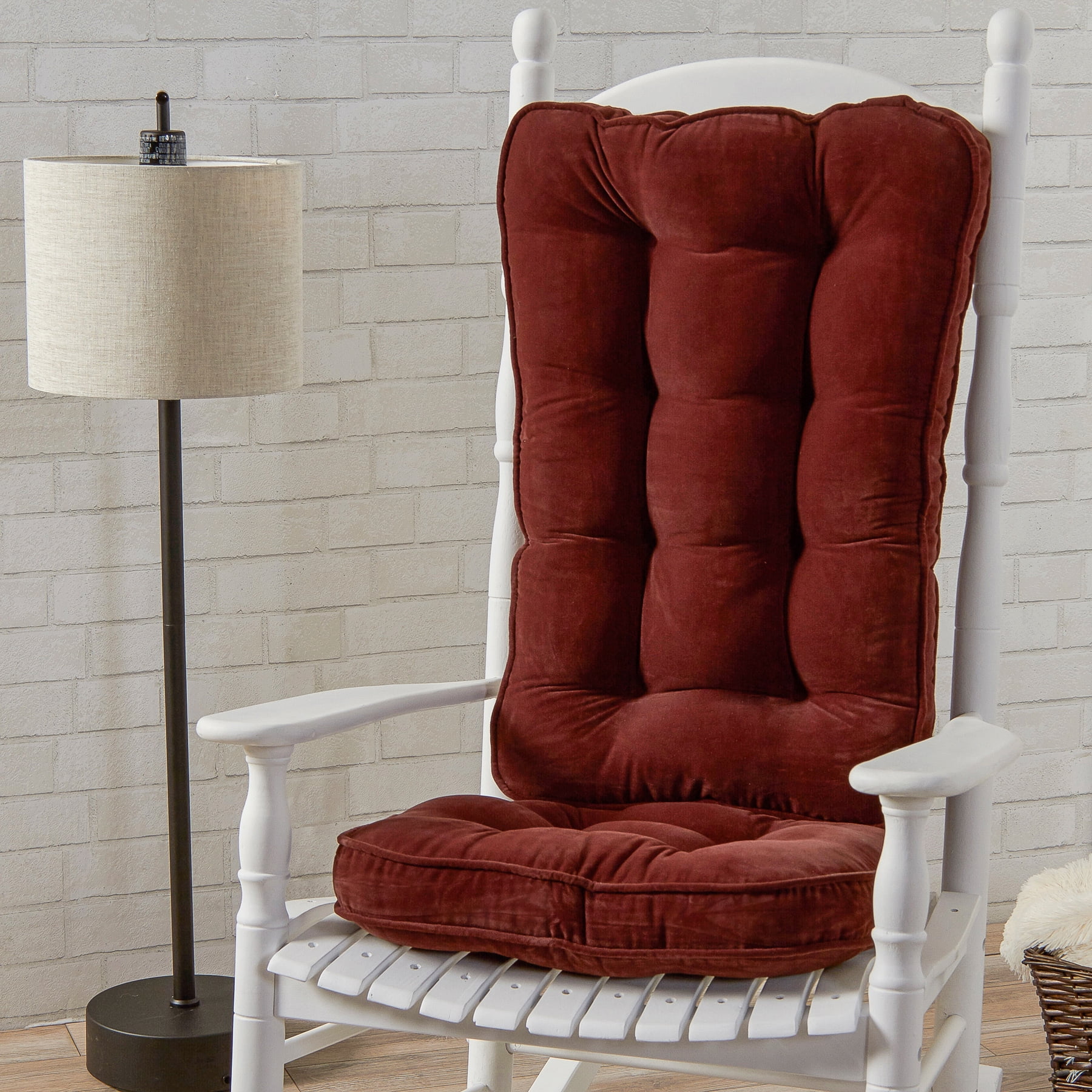 burgundy rocking chair cushions