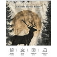 thumbnail image 7 of Deer Bed Skirt California King Size 16" Drop Elk Silhouette Forest Vintage Ruffled Wrap Around Bed Skirts Adjustable Elastic Bedskirt Dust Ruffle for California King Size Bed, 7 of 7