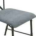 thumbnail image 3 of Benjara Office Chair with Cushioned Seat and Industrial Metal Pipe Legs, Gray, 3 of 5