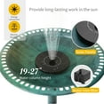 thumbnail image 4 of VECELO Solar Bird Bath Fountain Pump with 6 Nozzles, Free Standing Floating Solar Powered Water Fountain Pump for Bird Bath, Garden, Pond, Pool, Outdoor, Black, 4 of 7