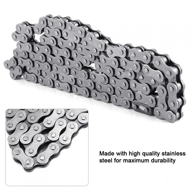 415-110L Link Chain For 49cc 60cc 66cc 80cc Engine Motorized Bicycle Bike 415H With Connector Motor Heavy Duty High Power Racing Parts 110L 50cc 70cc Pit Dirt Mini Scooter ATV