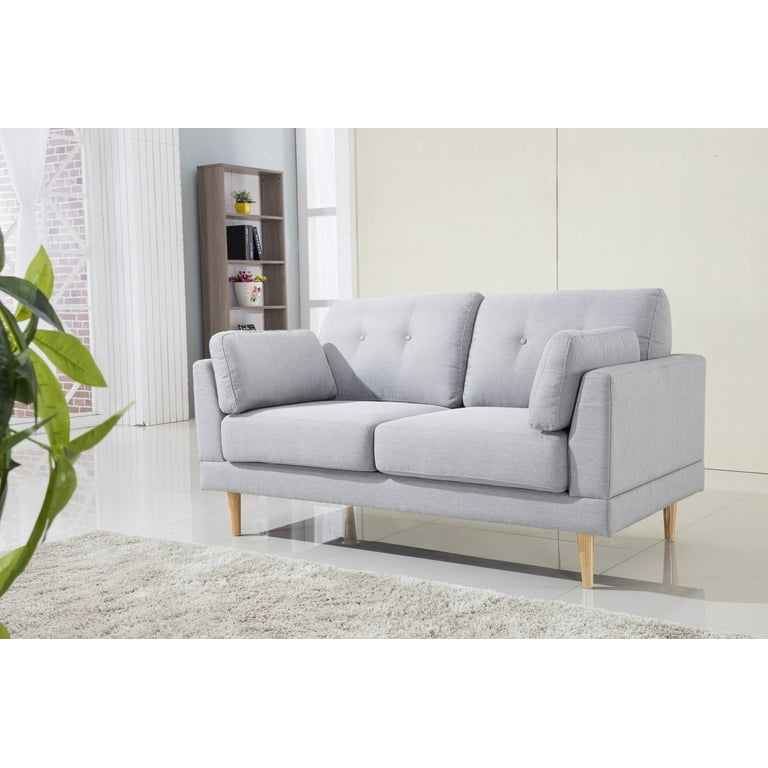 Avendale Linen Blend Sofa – Made in the USA With Bench Seat