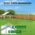 thumbnail image 2 of TIME RAY Large Chicken Run Coop 10x26ft Metal Hen House TIME RAY Walk-in Poultry Cage W/ Cover, 2 of 8