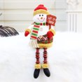 thumbnail image 3 of Juguete de Navidad 3 PCS / Set Súper Lindo Pierna Larga Sentado Papá Noel Muñeco de nieve Muñeco de reno Reno de Navidad Adornos de Navidad Adornos de Navidad para árbol de Navidad Colgante de vacaci JAMW Sencillez, 3 of 5