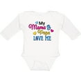thumbnail image 3 of Inktastic My Mama and Papa Love me with Hearts Boys or Girls Long Sleeve Baby Bodysuit, 3 of 5