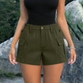 thumbnail image 4 of Yievot Plus Size Cargo Shorts for Women Half Elastic Waist Summer Outdoor Hiking Travel Casual Shorts with Multi Pockets, 4 of 5