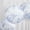 White with Blue, variant on 8 White with Black French Toile Floral Print Hanging Paper Lanterns Party Decorations