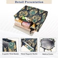 thumbnail image 3 of FORMRS Womens Corduroy Tote Bag Crossbody Shoulder Handbag with Pocket, Green Peacock Pattern, 3 of 7