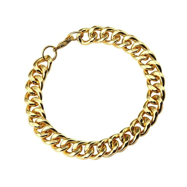 Pulsera de cadena de acero inoxidable Yuyangstore color plata pulida Oro