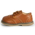 thumbnail image 6 of Meckior Toddler Boys Girls Oxford Dress Shoes Classic PU Leather Lace Up Loafer Flats for Little Kids, 6 of 7