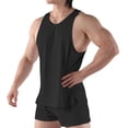 thumbnail image 1 of ameIAEA Beach Tank Tops for Men Summer Sleeveless Solid Color Basic T Shirts Casual Loose Pullover Tops, 1 of 3