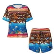 thumbnail image 4 of Picia Animals On Noah's Ark2 Pajamas Sets for Women Soft Short-Sleeved Pjs with Lounge Shorts Two Piece Sleepwear-XX-Large, 4 of 9