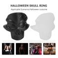 thumbnail image 4 of 1 juego/50 Uds. De anillo de calavera de plástico para Halloween, juguete creativo para dedo (25 uds cada uno para anillo de calavera negro + anillo de calavera luminoso), 4 of 5