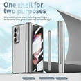 thumbnail image 2 of For Samsung Galaxy Z Fold5 Electroplating Hinged Folding Phone Case with S Pen Fold Edtion, 2 of 5