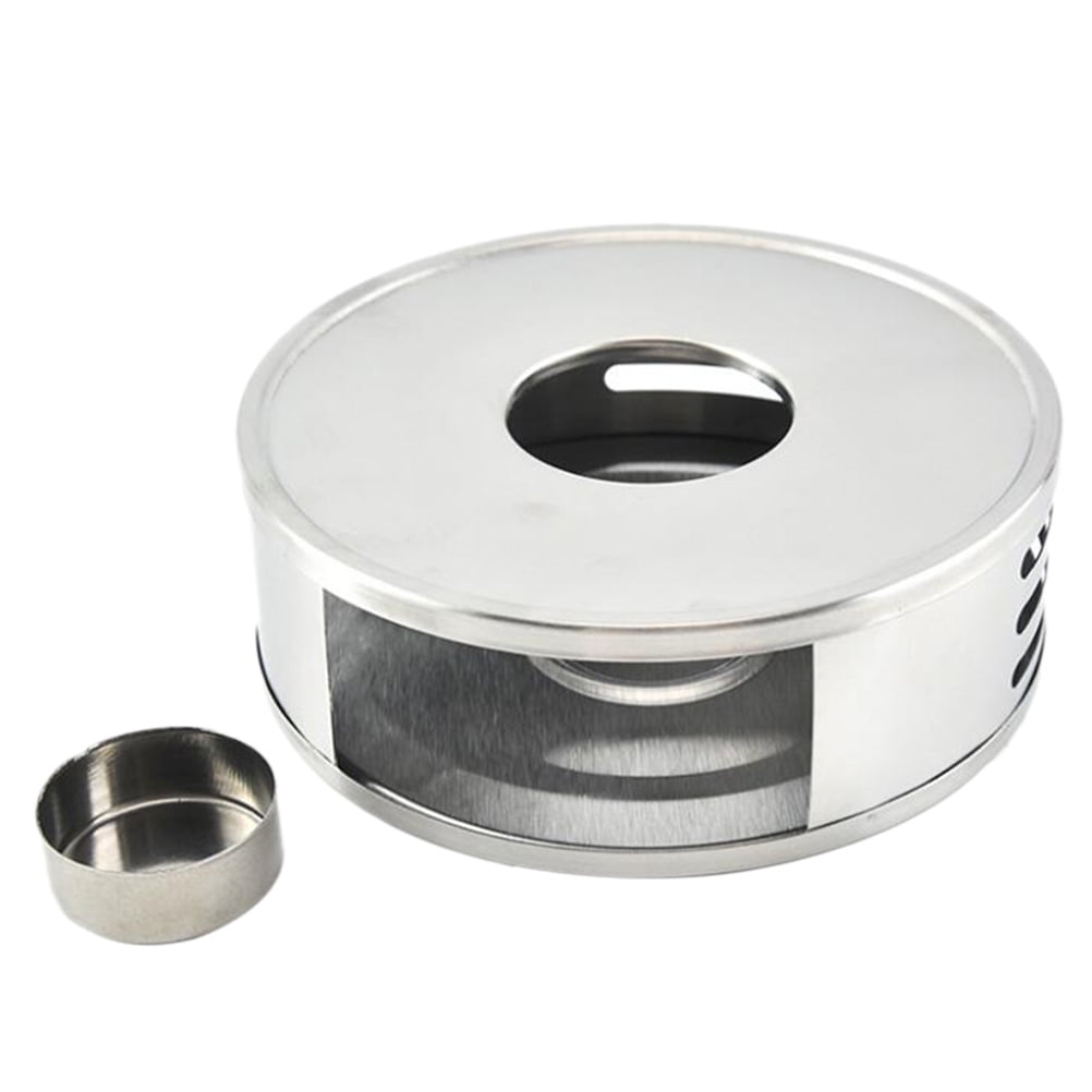 HOMEMAXS Stainless Steel Teapot Warmer Tea Coffee Glass Pot Candle Heating Base Warmer