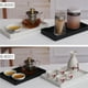 thumbnail image 4 of Bandeja rectangular de plástico para agua | Bandeja antideslizante para vasos, platos, comida | Diseño de borde elevado, duradero, asas | Decoración versátil, hotel, cafetería, salón | 1 Cuenta, 4 of 5
