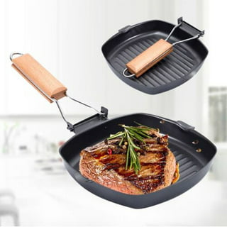 Sanalaiv Grill Pans for Stove Tops, 11.5 Inch Grill Pan, Nonstick 3 Section  Divided Breakfast Pan Grill Pan for Stove Tops Induction Compatible, PFOA