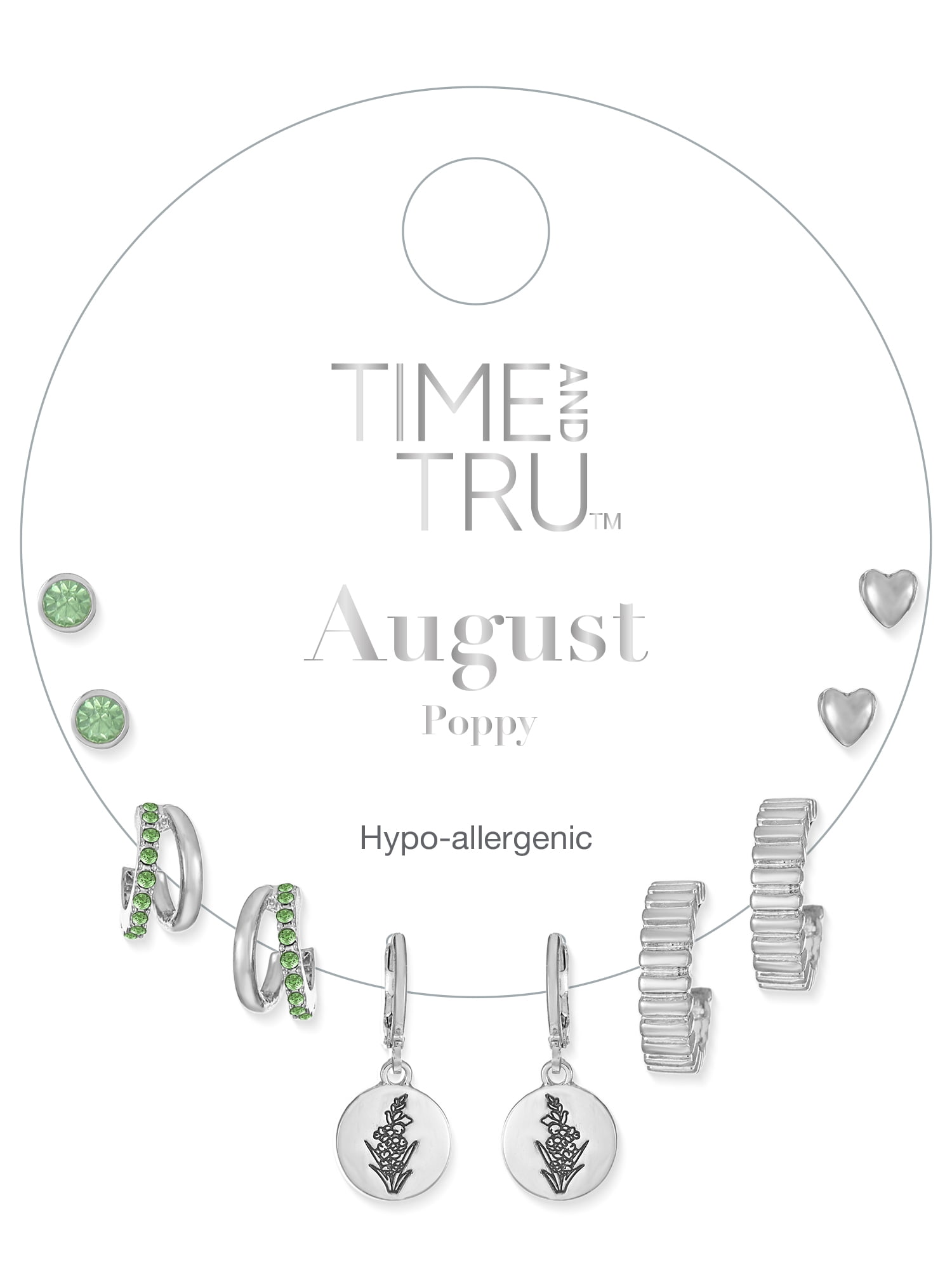 Time and Tru May Lily of the ValleyEarring Pack Silvertone