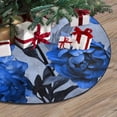thumbnail image 3 of FMSHPON Blue Peonies Xmas Christmas Tree Skirt Stand Mat for Holiday Party Decoration Indoor Outdoor 36 inches, 3 of 3