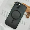 thumbnail image 5 of Magnetic Case for iPhone 15 Phone Case for Women Men, Cute Matte Luxury Soft Metallic Luster Design with Camera Lens Protector, Compatible with Magsafe Case for iPhone 15 6.1" -Black, 5 of 13