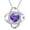 02-Feb-Amethyst, variant on Ladies 925 Sterling Silver Heart Knot Necklace Valentine's Day Anniversary Birthday Christmas Gift for Wife Girlfriend Mom