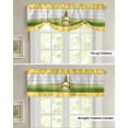 thumbnail image 4 of Farm Sunflower Dwarf Yellow Plaid Window Curtain Kitchen Cabinet Coffee Tie-Up Valance Curtain Rod Pocket Short Curtain, 4 of 6