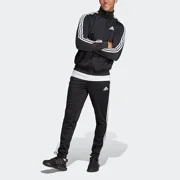 adidas Men's Essentials 3-Stripes Track Suit - Large Black/White