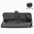 thumbnail image 3 of Funda de cuero tipo billetera para Oppo Reno 4z 5g con diseño de mandala en relieve y tapa magnética, protección a prueba de golpes, color negro, 3 of 5