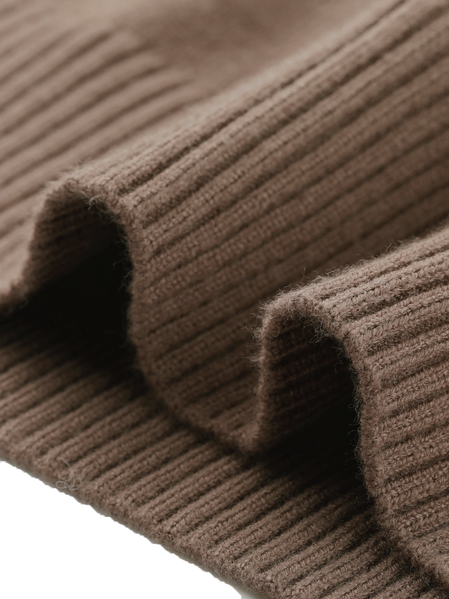 DARING DIVA V Neck Long Sleeve Knit Striped Pullover Sweater L Brown