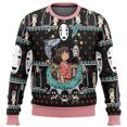 thumbnail image 3 of Otoño e invierno Ropa de Año Nuevo Sin rostro y hollín Sprites El viaje de Chihiro Studio Ghibli Suéter navideño Jersey de Papá Noel, 3 of 5