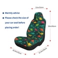 thumbnail image 3 of Uemuo Colorful Dinosaurs Pattern Car Seat Covers for Front Seats Waterproof Seat Covers for Cars, Universal Auto Front Seats Protector Fits for Car-2 PCS, 3 of 6