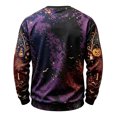 thumbnail image 4 of Havenx Halloween T-Shirt for Men Pumpkin Print Waffle-Knit Shirt Long Sleeve Crew Neck Tshirts Spooky Scary Fashion Funny Lightweight Casual Tee Tops,Dark Purple L, 4 of 5