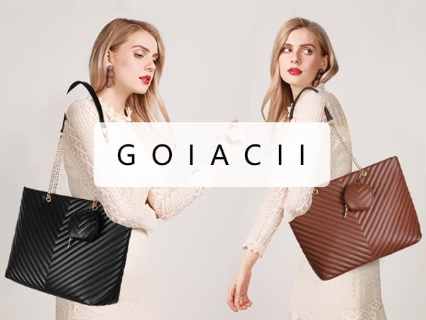 GOIACII Women’s Leather Handbags 3-piece set Fashion Totes Hobo and coin purse,Shoulder Satchel Bags for women