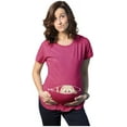 thumbnail image 2 of Maternity Baby Peeking T Shirt Funny Pregnancy Tee for Expecting Mothers, 2 of 7
