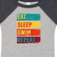 thumbnail image 4 of Inktastic Swimming Eat Sleep Swim Repeat Boys or Girls Baby Bodysuit, 4 of 5