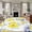Yellow, variant on Round Rugs 4 Ft, Yellow Watercolor Floral Non Slip Area Rugs for Kitchen Bedroom Entryway, Spring Flower Abstract Art Washable Carpet Runner Rug Floor Mats for Bedroom Home Decor