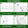 thumbnail image 5 of 2 Pack Rain Gutter Downspout Extensions, Upgraded Flexible Drain Down Spout Extender for Rain Water Drainage, Each Extendable from 20" to 66", Combine to 10 ft with Connector(White), 5 of 7
