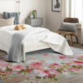 thumbnail image 4 of Floral Rugs for Living Room - Floral Rug & Home Decor, Pink Flower Rugs for Entryway, Washable Rugs, 2x3 Area Rug, Non Slip Soft Low Pile Indoor Door Mat, Girls Spring Carpet & Room Decorations, 4 of 7