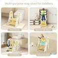 thumbnail image 3 of DUKE BABY Kids 3-Step Learning Stool Foldable Standing Tower for Toddlers Yellow, 3 of 6