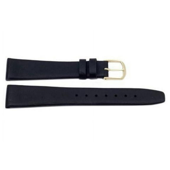 Genuine Elegant Soft Leather 12mm Black Watch Strap