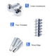 thumbnail image 3 of 120 piezas Tornillos autoperforantes 4,2x13 mm Tornillos autorroscantes de cabeza redonda inoxidables Tornillos autorroscantes de chapa de metal con cabeza chapada en zinc para metal de madera blanda, 3 of 5