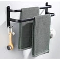thumbnail image 1 of Toallero de baño ZHAOCHENG con barra negra para montaje en pared, 1 of 4