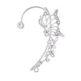 thumbnail image 4 of Percha para orejas de mariposa, diseño de nicho femenino, versátil, súper hada, percha para orejas de elfo con incrustaciones de diamantes sin clip de hueso para oreja perforada, 4 of 6