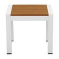 thumbnail image 2 of Afuera Living Modern Aluminum Frame Patio Side Table in Natural Teak, 2 of 4