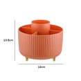 thumbnail image 4 of Soporte giratorio para brochas de maquillaje, compartimento para pintalabios, soporte para cejas (naranja) Ehuebsd Libre de BPA, 4 of 7