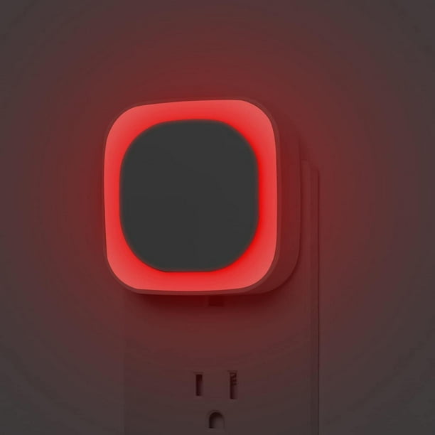 Luz Nocturna LED YUNLEX Roja con Sensor Automático y Brillo Regulable para Baño, Pasillo y Cocina