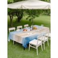 thumbnail image 4 of Outdoor Tablecloth with Umbrella Hole for Patio/Picnic/Party/Camping, Navy Blue Coastal Waterproof Table Cloth Rectangle Table Cover Washable, Beach Nautical Seaside Ocean Beige (60"x 102"), 4 of 9