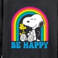 thumbnail image 3 of Peanuts - Be Happy Rainbow - Women's Lightweight French Terry Long Sleeve Shirt, 3 of 6